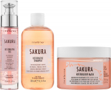 Набір для відновлення волосся Inebrya Sakura Restorative Kit, 250 мл + 50 мл + 300 мл 8008277261201