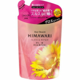 Kracie KR 70072 Шампунь для волос Himawari Oil Premium EX ж восстанавливающий блеск для поврежденных волос 360ml сменная упаковка