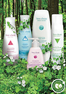 Средства по уходу за волосами Live Clean 100% натуральный состав Восстановимые, растительные, экологически безвредные ингредиенты.