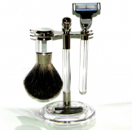 Rainer Dittmar 1308-5-14 Набір (помазок (барсук), станок Mach 3) сталь/плексиглас