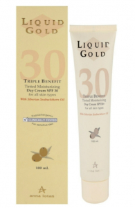 Anna Lotan Liguid Gold денний крем с SPF 30 Потрійний ефект