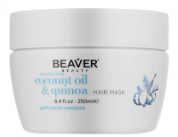 Beaver Professional Зволожуюча маска для сухого і пористого волосся з кокосовою олією Natural Pure 250мл