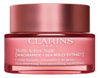 Clarins Крем для обличчя Multi-Active Night Face Cream Niacinamide + Sea Holly Extract, відновлюючий, розгладжуючий для сухої шкіри 50ml