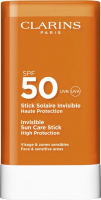 Clarins Крем-стік сонцезахисний для обличчя Invisible Sun Stick SPF 50 High Protection 17g