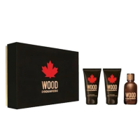 Dsquared2 Wood Pour Homme set Парфумерний набір для чоловіків (туалетна Вода 50 мл +лосьйон після гоління 50 мл +Гель для душу 50 мл)
