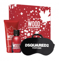 Dsquared2 Wood Red Pour Femme set (туалетна вода 50 ml + 100 ml гель для душу +night mask)