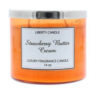 Liberty Candle Свічка парфумована Strawberry Butter Cream metal lid 2 wick 415 g