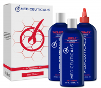 MedIceuticals scalp Treatment Kit Oily scalp 3pc (Solv-X) Набір для жирної шкіри голови (Шампунь Solv-X 250 мл, Кондиціонер therapeutic 250 мл, Очищуючий догляд theraRx 250 мл) 3x250 мл 8719327045633