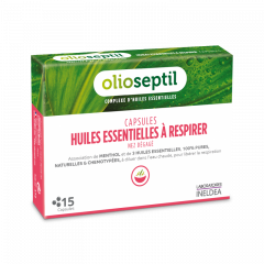 OL16 Olioseptil ДЛЯ ИНГАЛЯЦИЙ / Olioseptil HUILES ESSENTIElleS A RESPIRER, 15 капсул