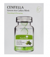 Pureheal's Pureheals Centella Green Tea Callus Mask відновлююча тканевая Маска з екстрактом центеллы и Зеленого чаю 25 г * 1 шт 8809485337296