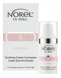 Norel Soothing cream-compress under eye and eyelid заспокійливий крем-компрес навколо очей без запаху для надзвичайно чутливої шкіри 15 мл