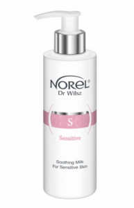 Norel Soothing milk for sensitive skin очищуюче молочко з пребіотиками, для чутливої шкіри з ознаками куперозу, зволожує, заспокоює 200 мл