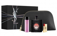 Yves Saint Laurent Black Opium set Парфумований набір для жінок (парфумована вода 7,5 ml +Lipstick +make up remover 10 ml+ сумка)