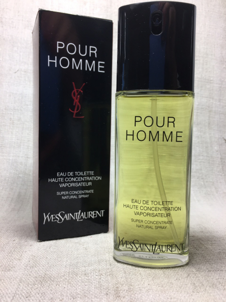 Yves Saint Laurent POUR HOMME Short Sleeve Polycotton Shirt Box Shirt Men's M Size cotton black type Vintage Second Hand